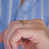 Mini Kite Shape Oval Brilliant Cut Diamond Mosaic Ring