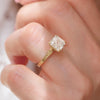 Moonflower Asscher Cut Diamond Ring