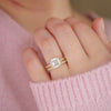 Moonflower Asscher Cut Diamond Ring