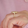 Oval Shape Ballerina Round Diamond Mosaic Ring 1.00 ctw. center
