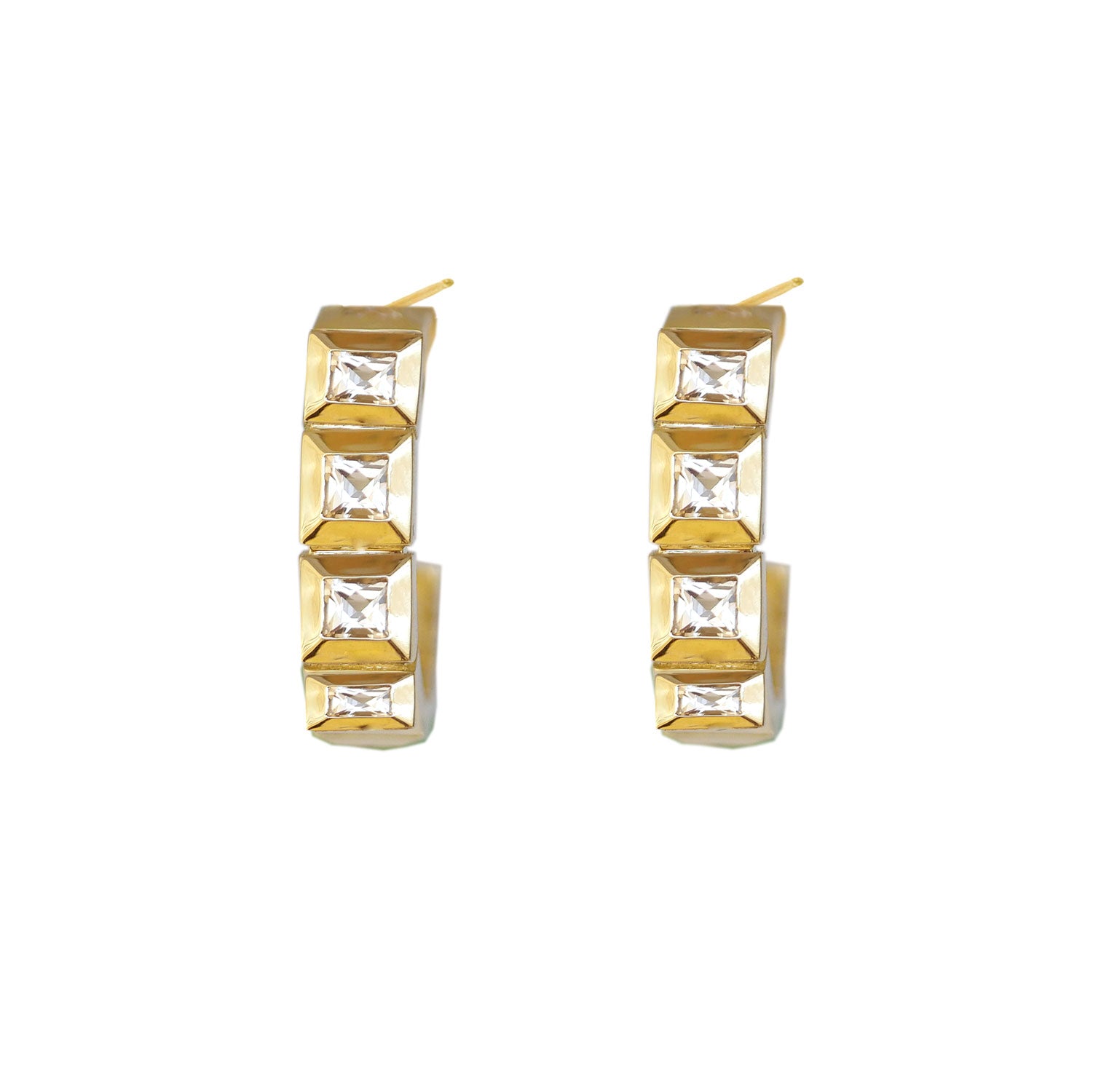 Aura Morganite Hoop Earrings
