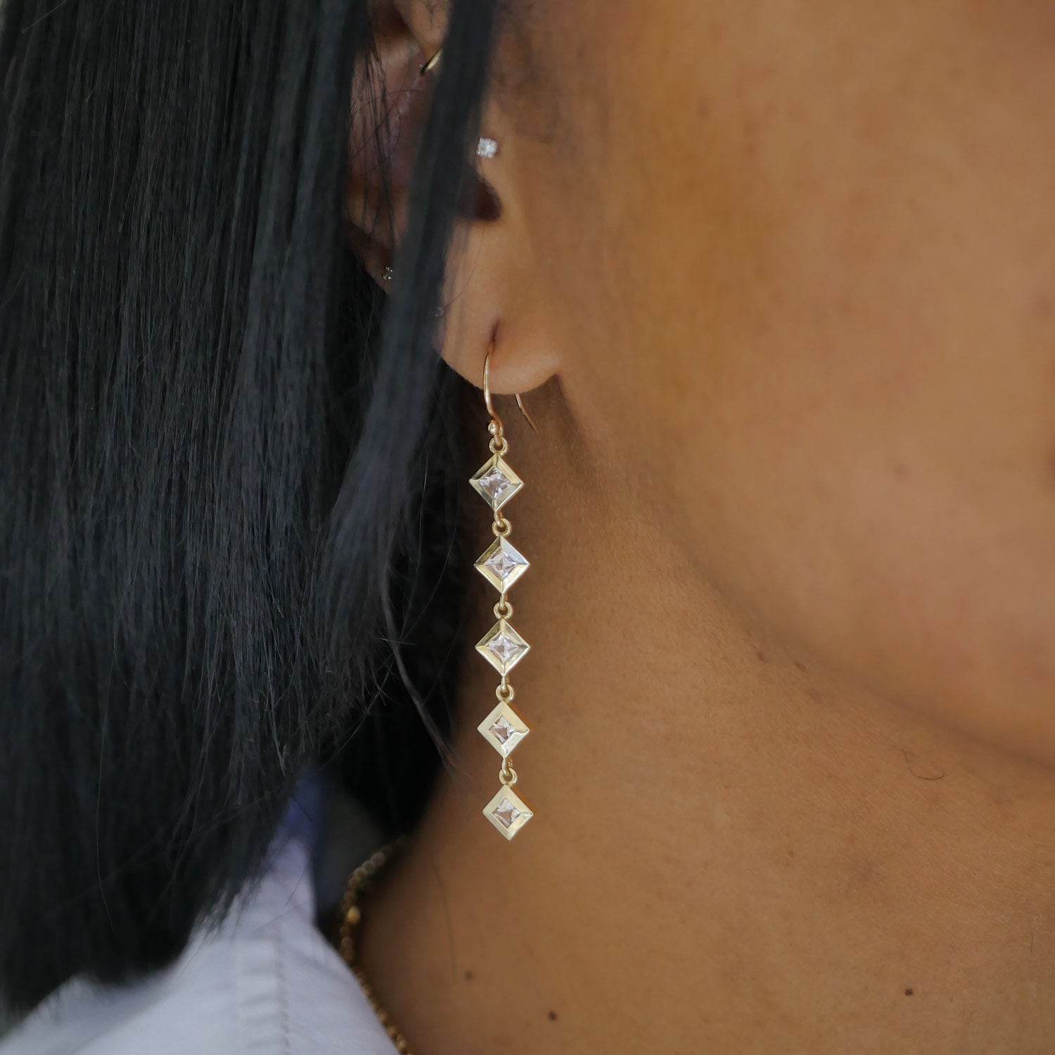 Morganite Dew Drop Earrings