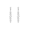 Diamond Cluster Linear Drop Earrings