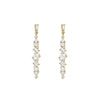 Diamond Cluster Linear Drop Earrings