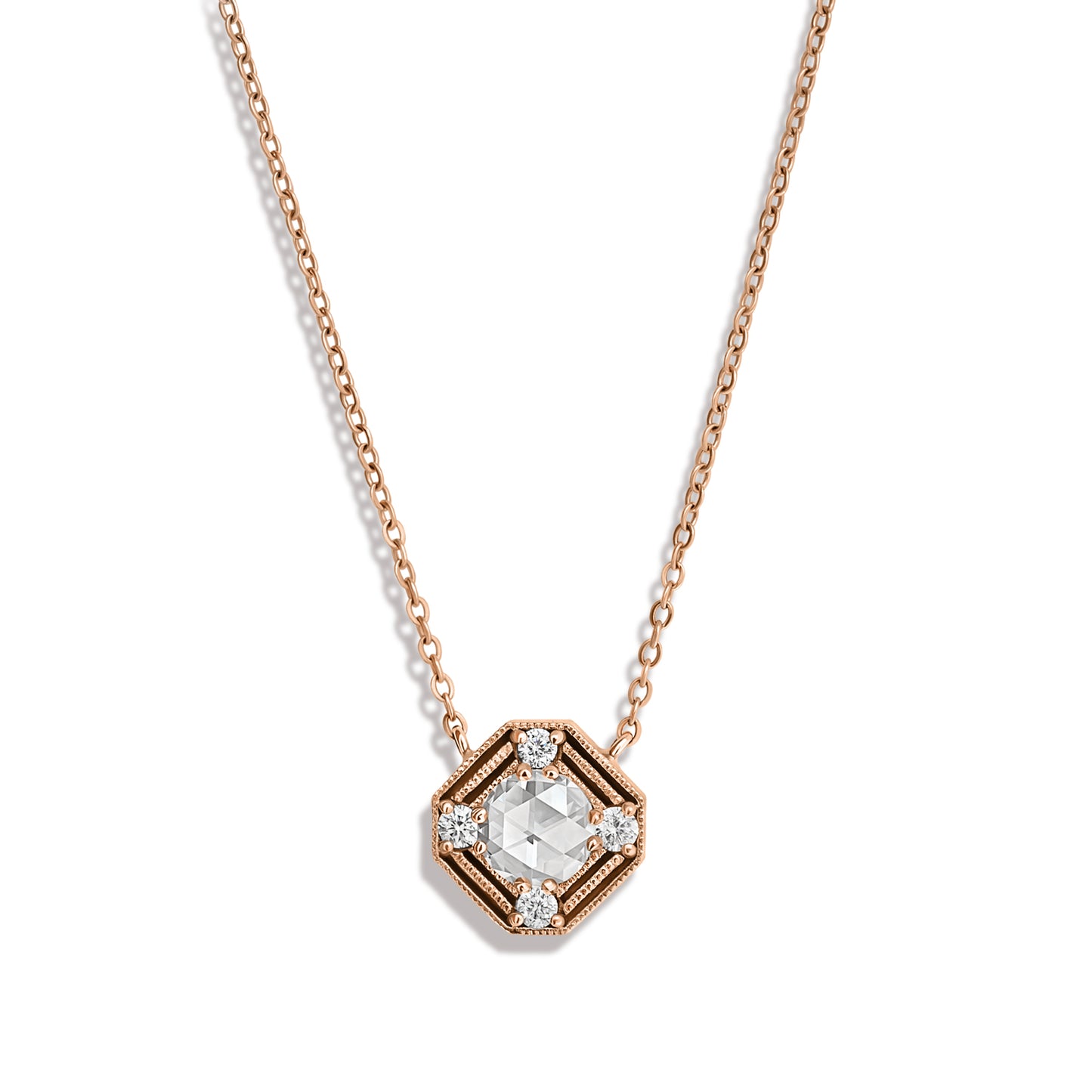 Octagon Frieze Diamond Pendant