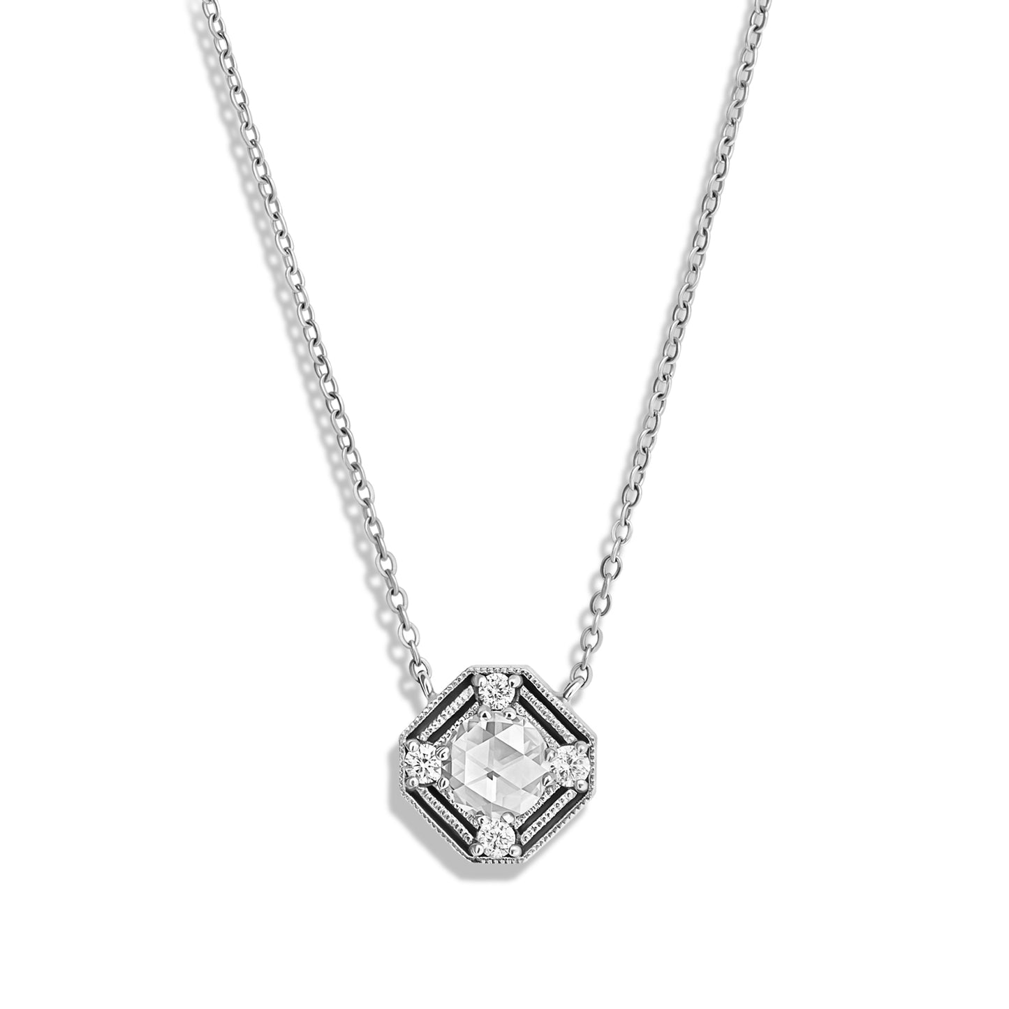 Octagon Frieze Diamond Pendant
