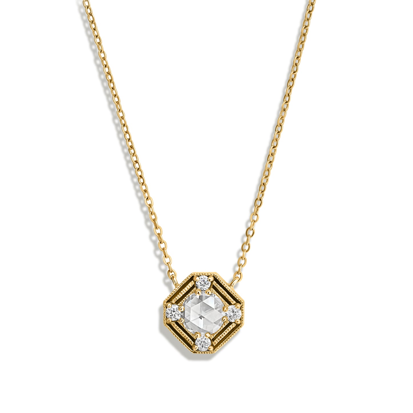 Octagon Frieze Diamond Pendant