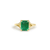 Natural Emerald Split Shank Solitaire