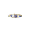 Blue Sapphire and Diamond Firework Band