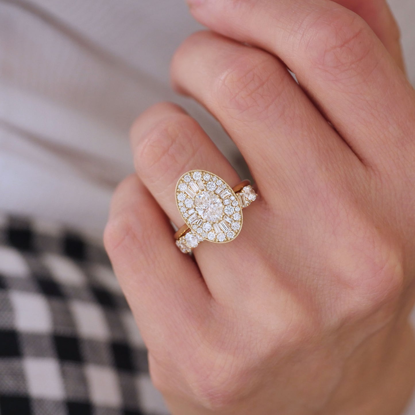 Oval Shape Ballerina Oval Diamond Mosaic Ring