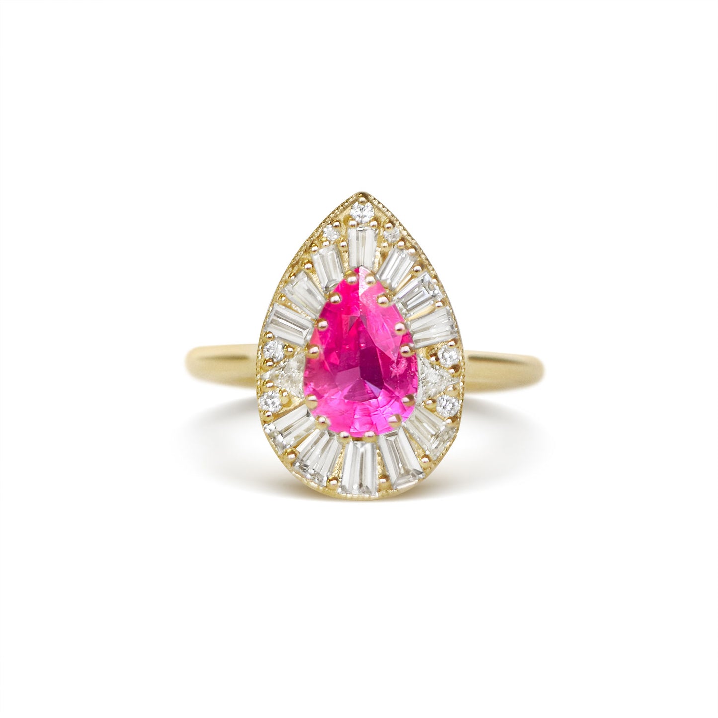 2.14 Pear Cut Bright Pink Ruby