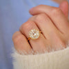 Pear & Round Rose Cut Diamond Mosaic Ring