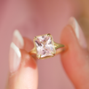 Split Shank Light Pink Radiant Cut Sapphire Solitaire