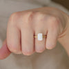 Moonflower Emerald Cut Diamond Ring