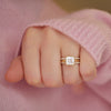 Split Shank Asscher Cut Lab Diamond Solitaire
