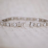 Antique Platinum and Diamond Line Bracelet