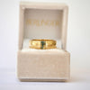 Custom Hand Engraved Mens Moss Agate Ring