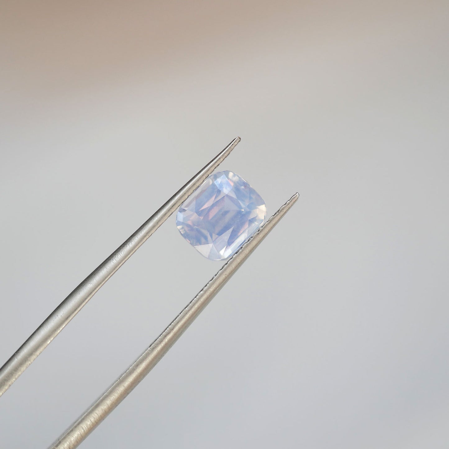 2.52 Cushion Cut Opalescent Light Blue Sapphire