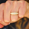 Custom Princess Cut Diamond Line Ring