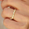 Custom Trillion & Baguette Bezel Diamond Mosaic Band