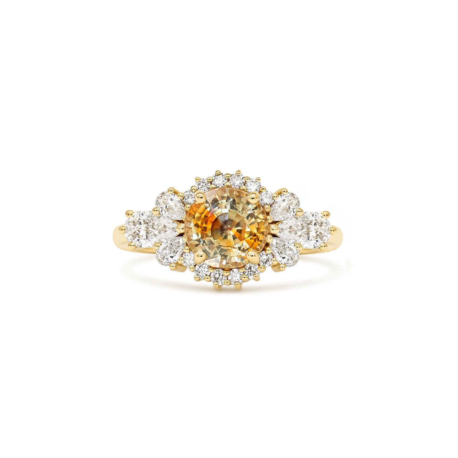 Bi-Color Montana Sapphire Sunrise Ring