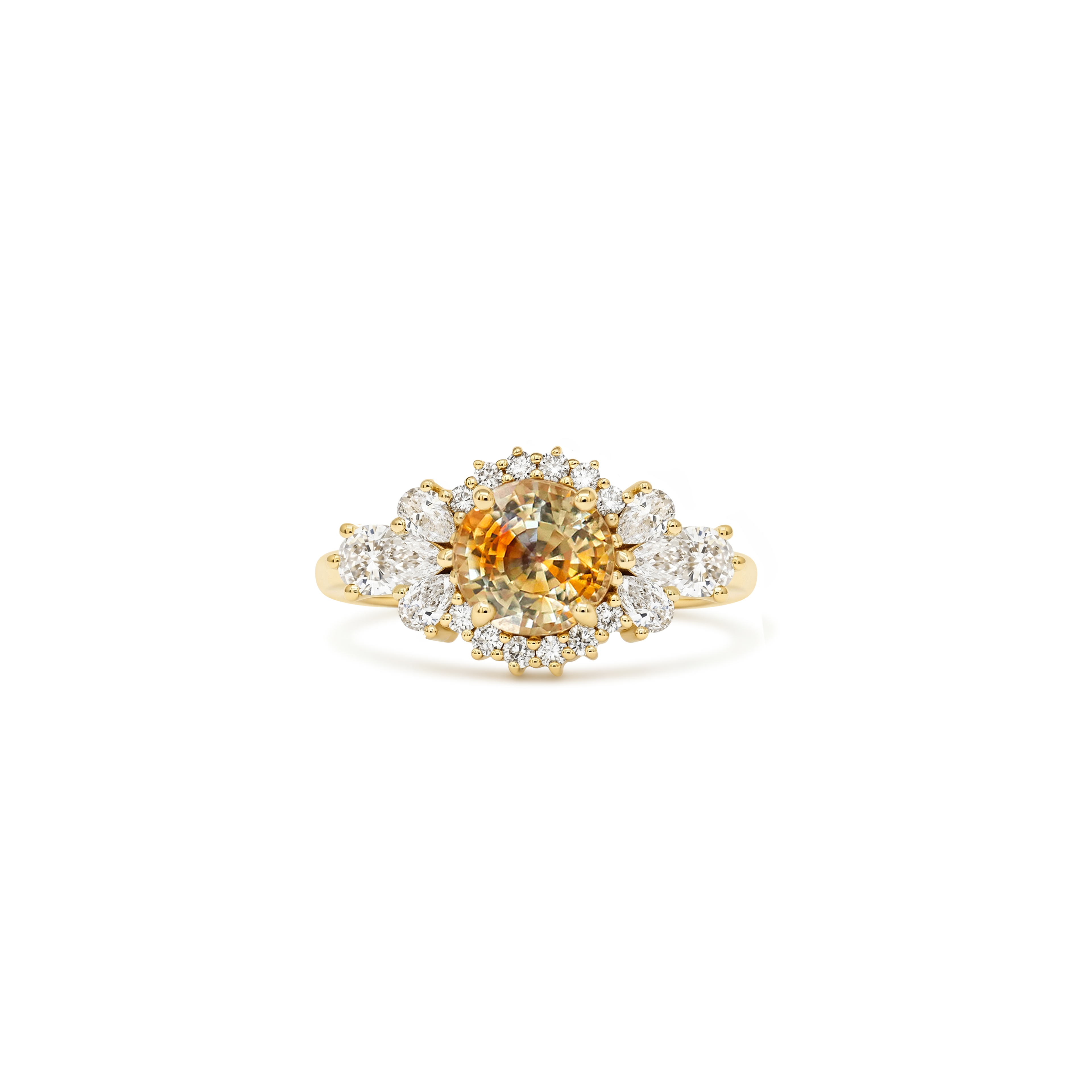 Bi-Color Montana Sapphire Sunrise Ring