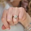 Opalescent White Diamond Solitaire