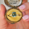 Bi Color Sapphire Plumeria Diamond Ring