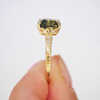 Bi-Color Sapphire Plumeria Diamond Ring