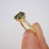 Bi-Color Sapphire Plumeria Diamond Ring