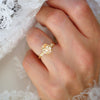 Oval Peach Sapphire Wild Vine Ring