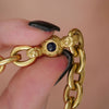 Vintage Gold, Ruby and Sapphire Link Necklace