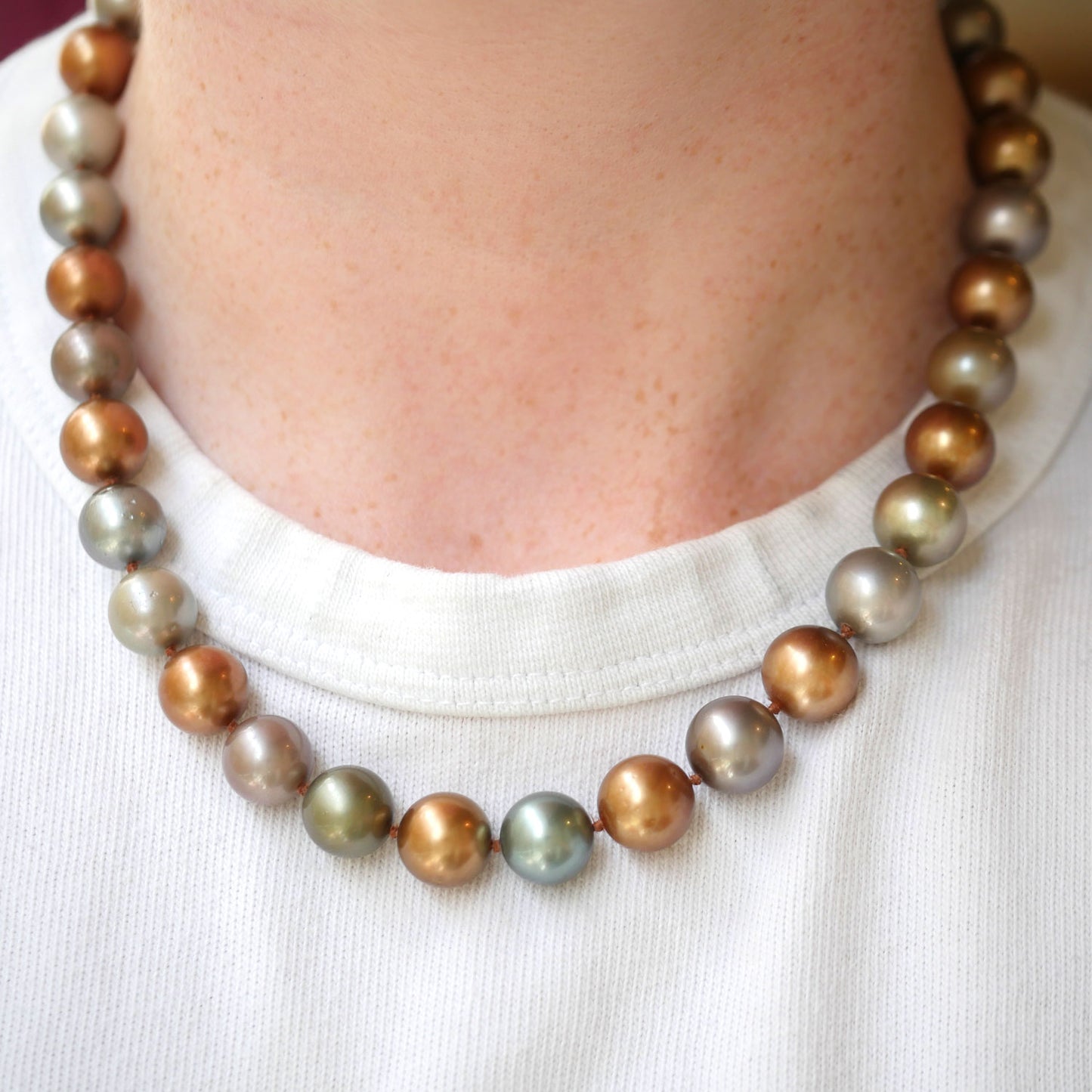 South Sea Pearl Necklace with Gold Clasp