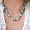 Gold and Turquoise Bead Necklace