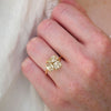 Pear and Cushion Trio Ring