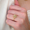 Pear and Cushion Trio Ring