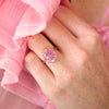 Opalescent Pink Cluster Ring