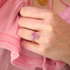 Opalescent Pink Cluster Ring