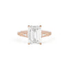 Plumeria Emerald Cut Diamond Ring