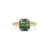 Bi-Color Sapphire Plumeria Diamond Ring