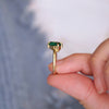 Pear Shaped Emerald & Diamond Toi et Moi Ring