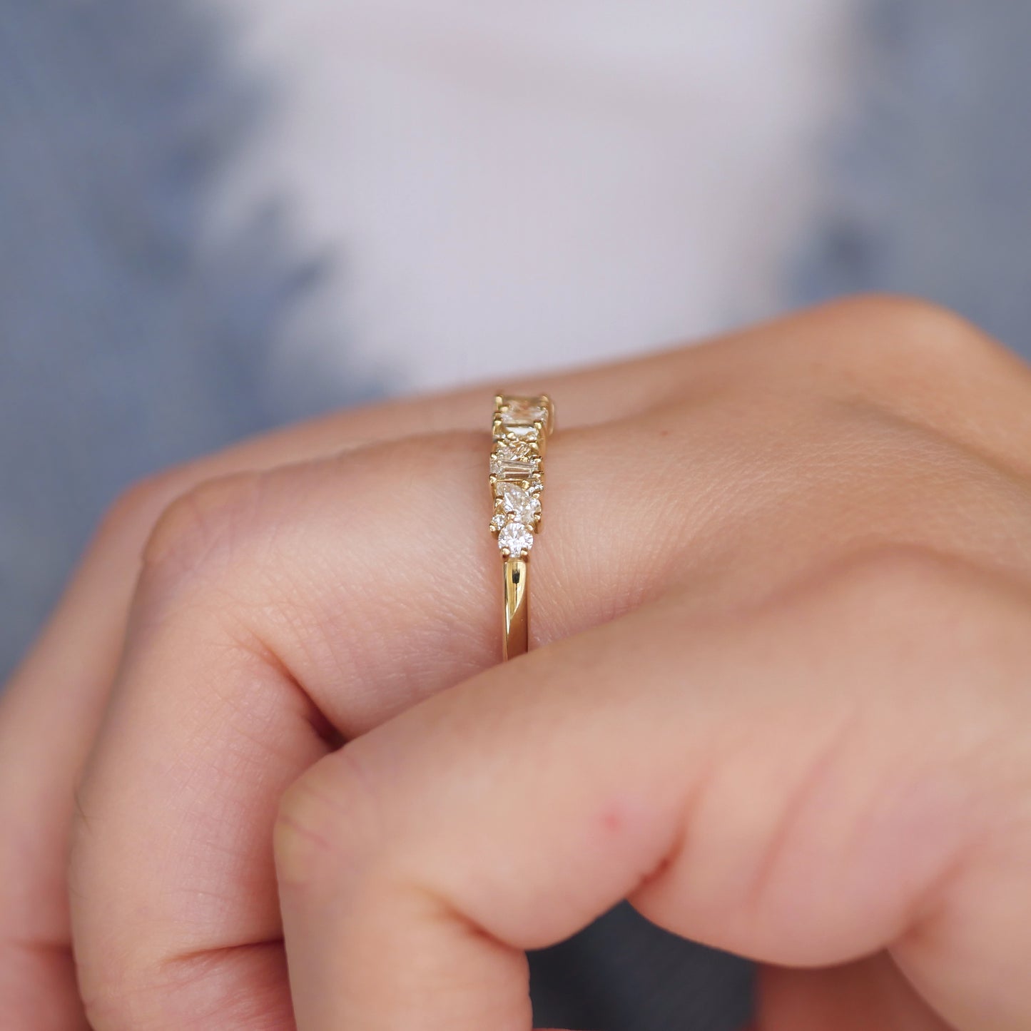 Pear & Baguette Party Diamond Mosaic Band