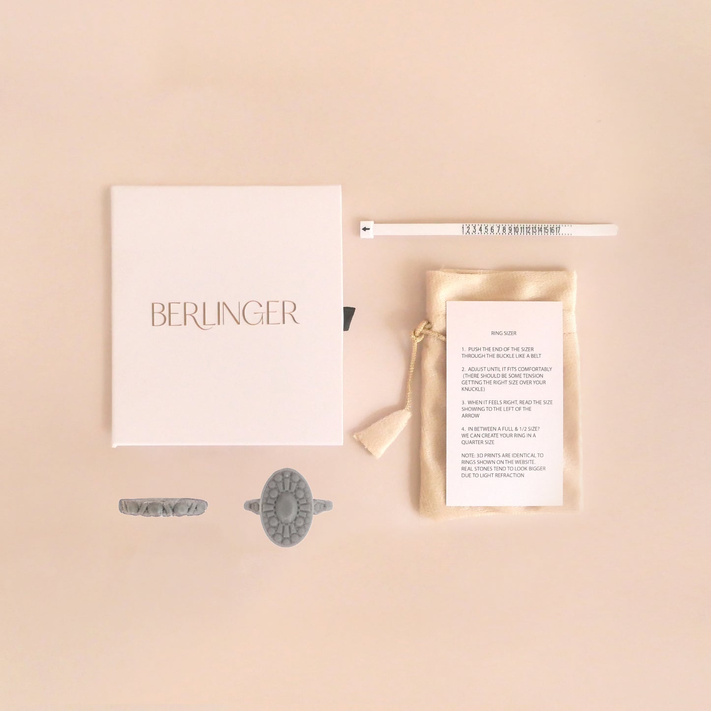 Rose Diamond Cluster Ring | 3D Print