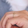 Rose Cut & Round Milgrain Diamond Mosaic Ring