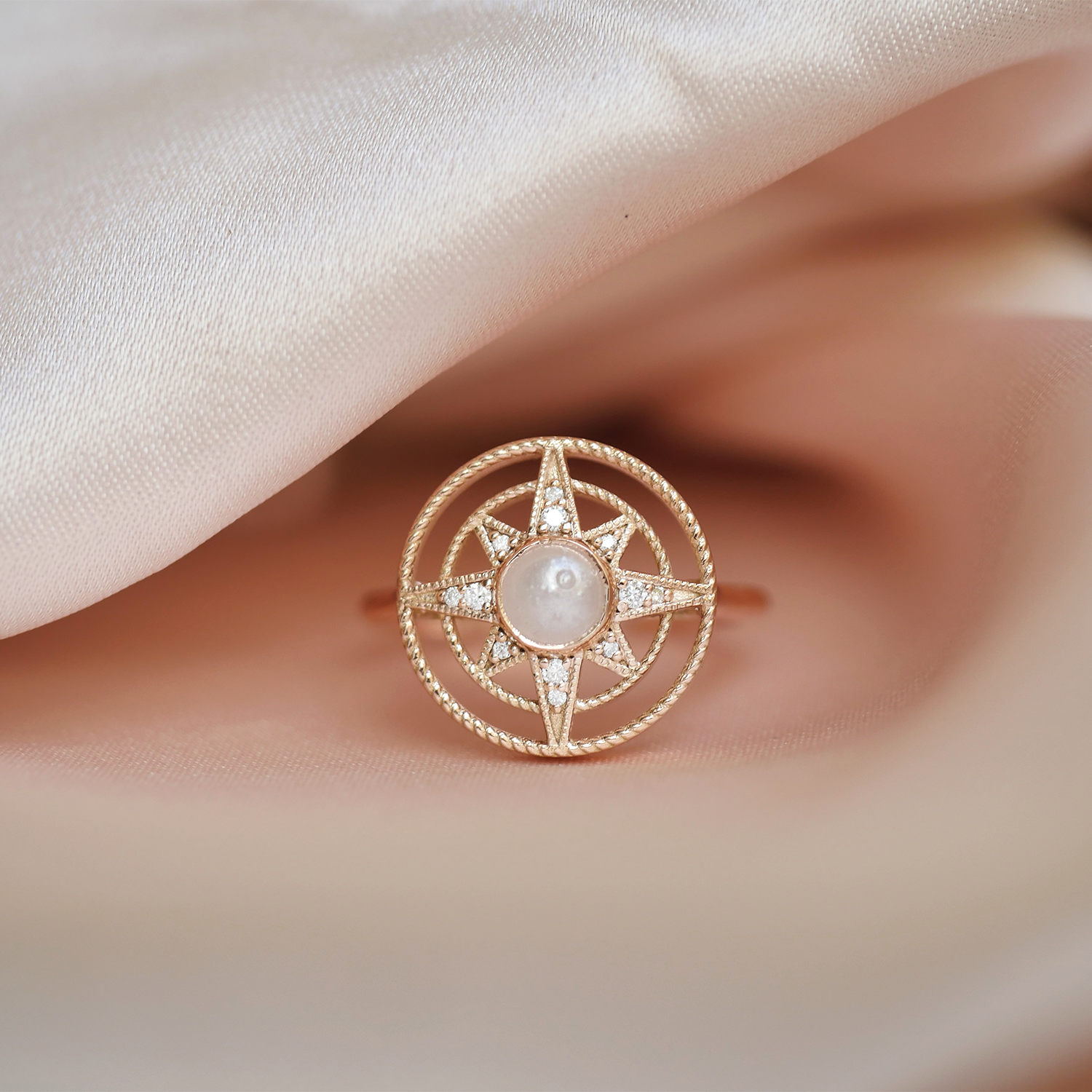 Rose Gold Compass Ring