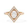 Diamond Shape Halo Oval