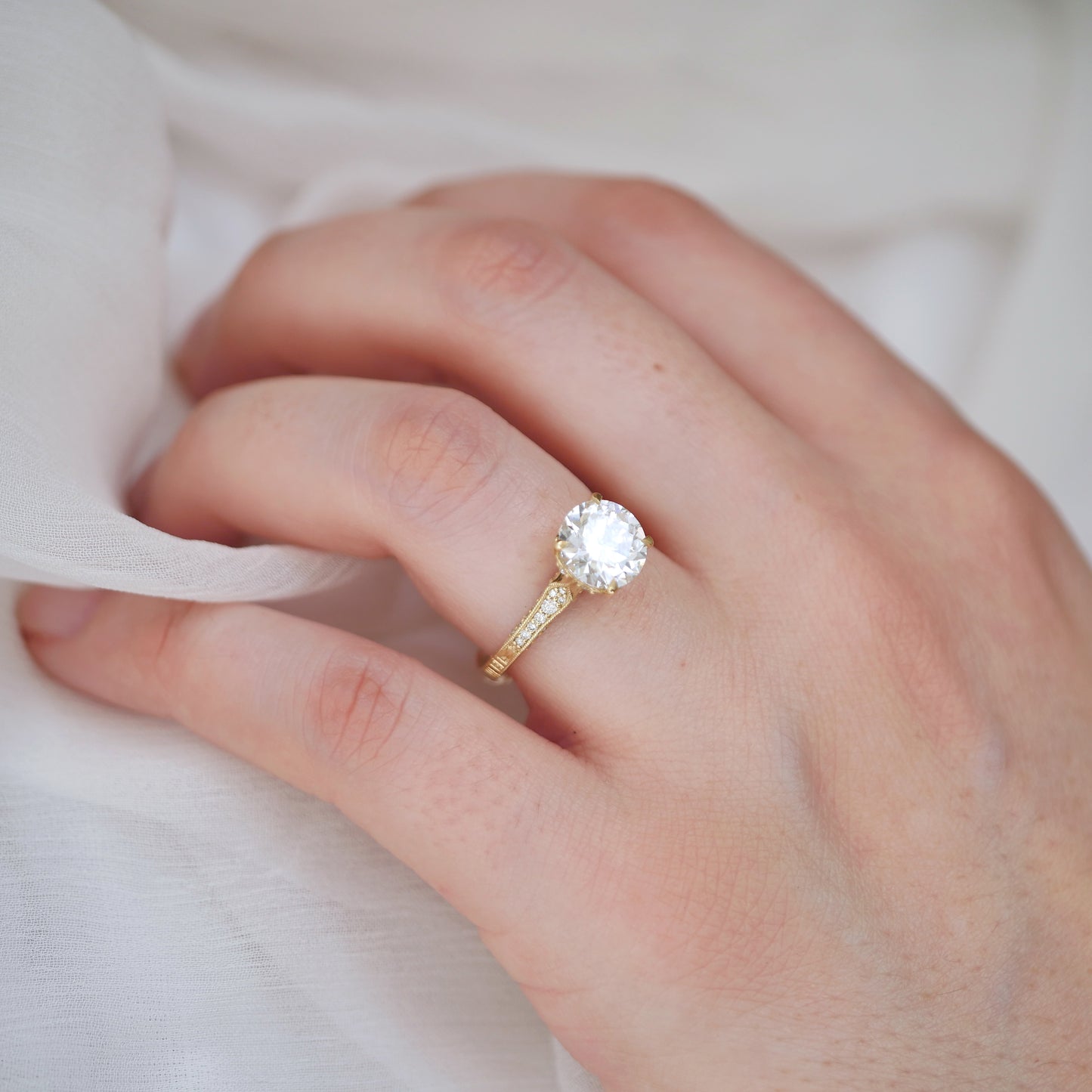 Starfall Old European Cut Diamond Ring