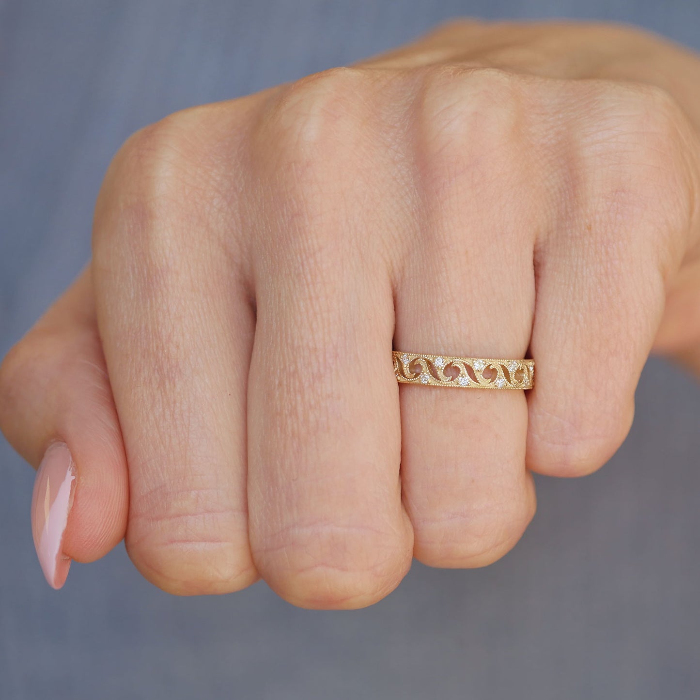 Wave Diamond Ring
