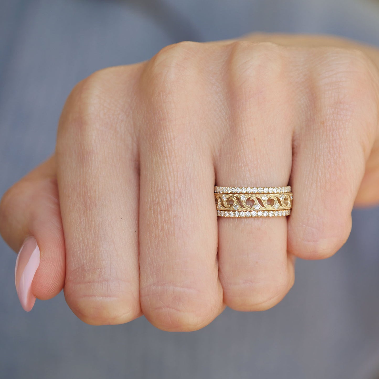 Wave Diamond Ring