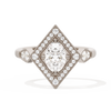 Diamond Shape Halo Oval